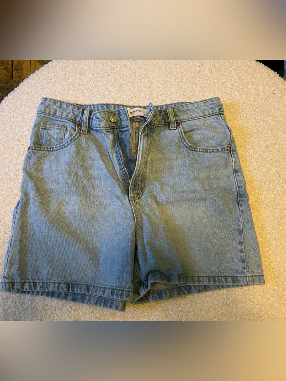 Reserved Light Blue Relaxed Fit Men's Denim Shorts